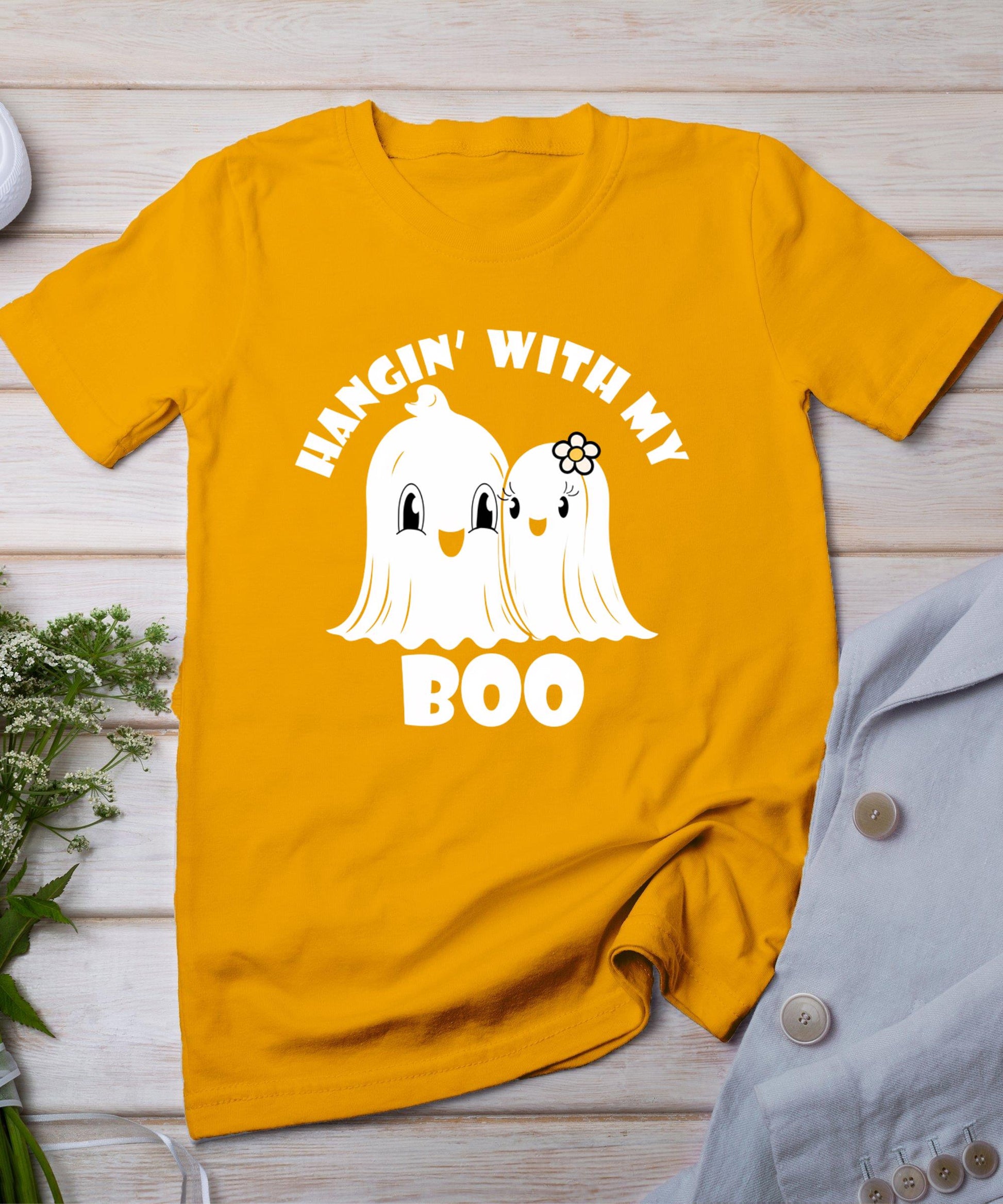 Hangin' With My Boo Couples Halloween Adult Costume His Her T-Shirt