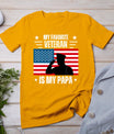 Veterans Day Military My Favorite Veteran Is My Papa Kids T-Shirt