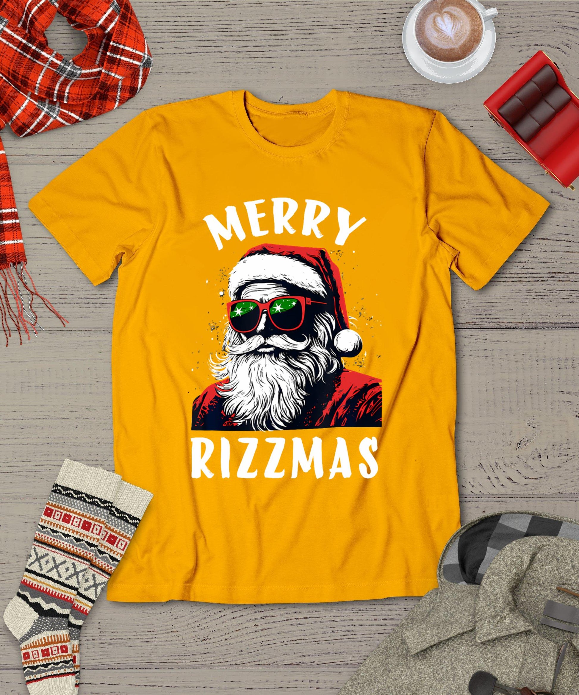 Funny Merry Rizzmas Christmas Rizz Santa Claus Charisma Cool T-Shirt