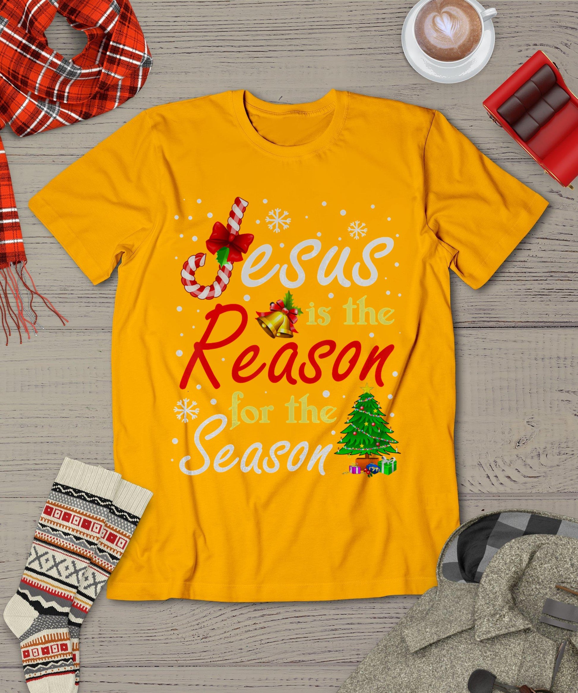 Christian Jesus The Reason Christmas Stocking Stuffer Gifts T-Shirt