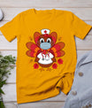 Turkey Nurse Shirt Nursing Thanksgiving Scrub Tops Women T-Shirt