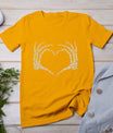 Skeleton Hands Heart Sign Retro Halloween Costume Women Girl T-Shirt