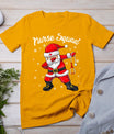 Christmas Scrub Tops Women Dabbing Santa Scrubs Nurse Squad T-Shirt