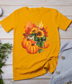 Thanksgiving Pumpkin Sunflower Fall Autumn Holiday T-Shirt