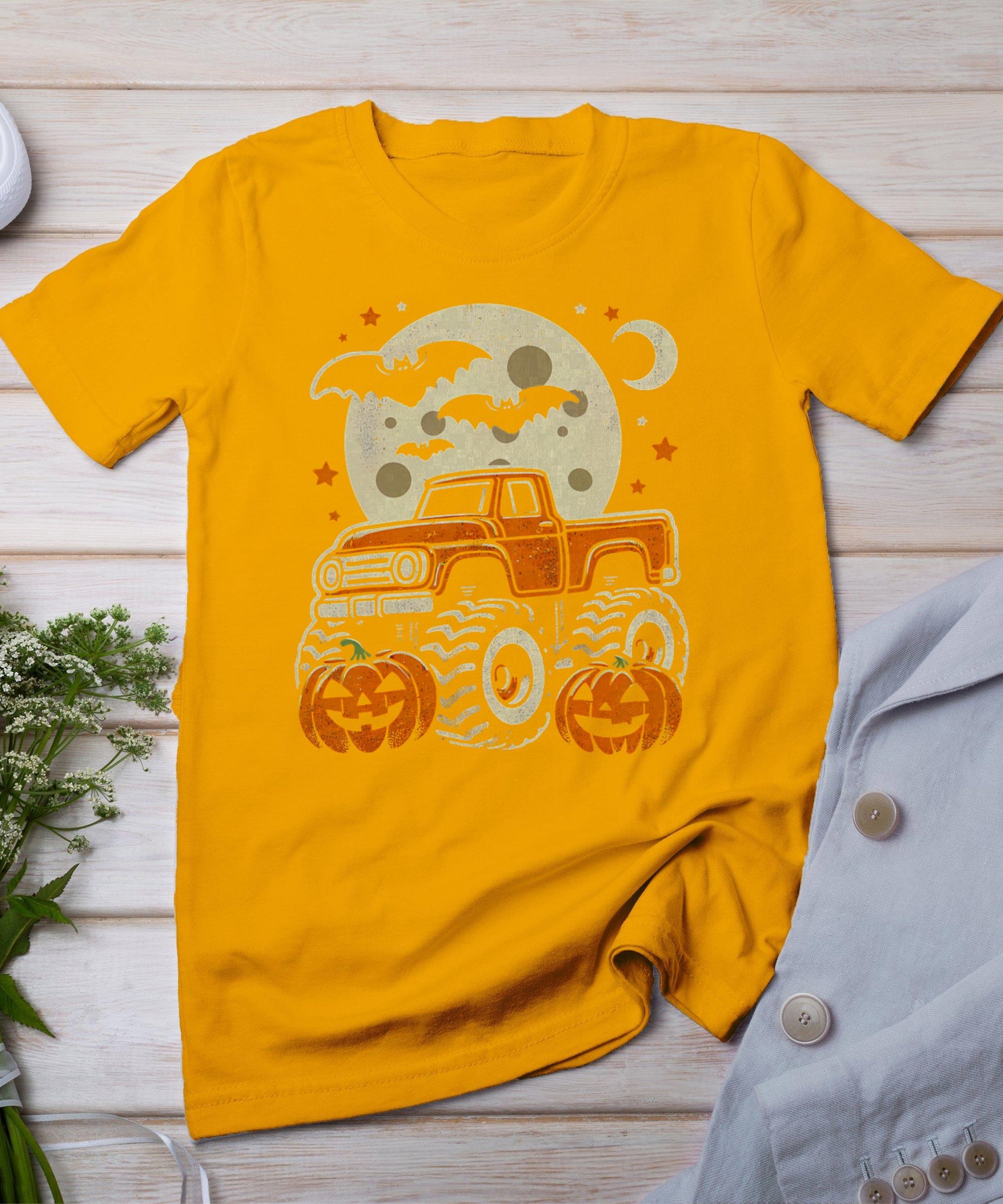 Halloween Shirt Monster Truck Pumpkin Halloween T-Shirt