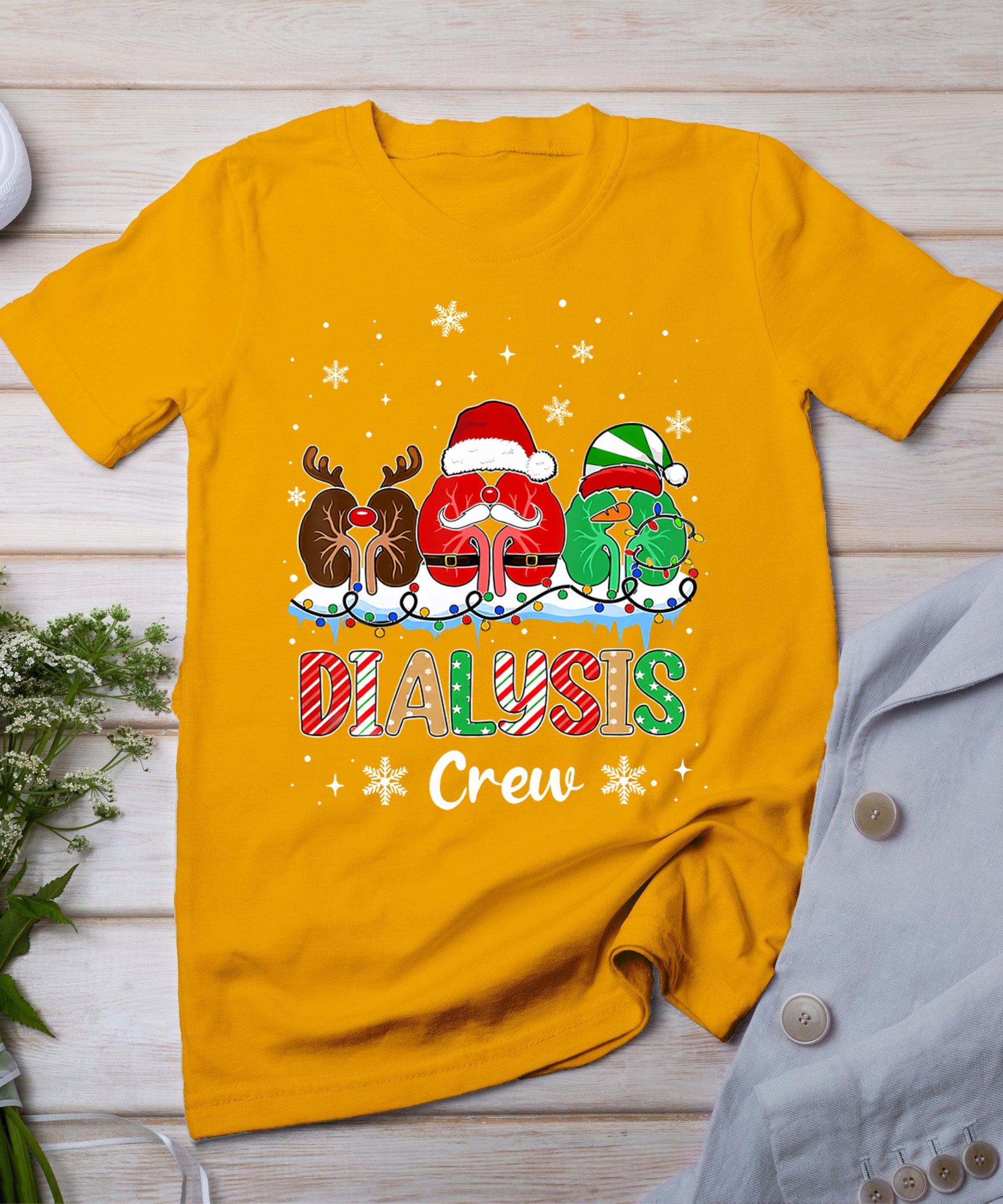 Dialysis Christmas Crew Dialysis Nurse Nephrology Technician T-Shirt