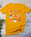 Coquette Bow Pumpkin Season Thanksgiving Autumn Fall Leaves T-Shirt