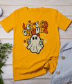 Halloween Lets Go Ghouls Ghost Retro Women Girl Kids T-Shirt