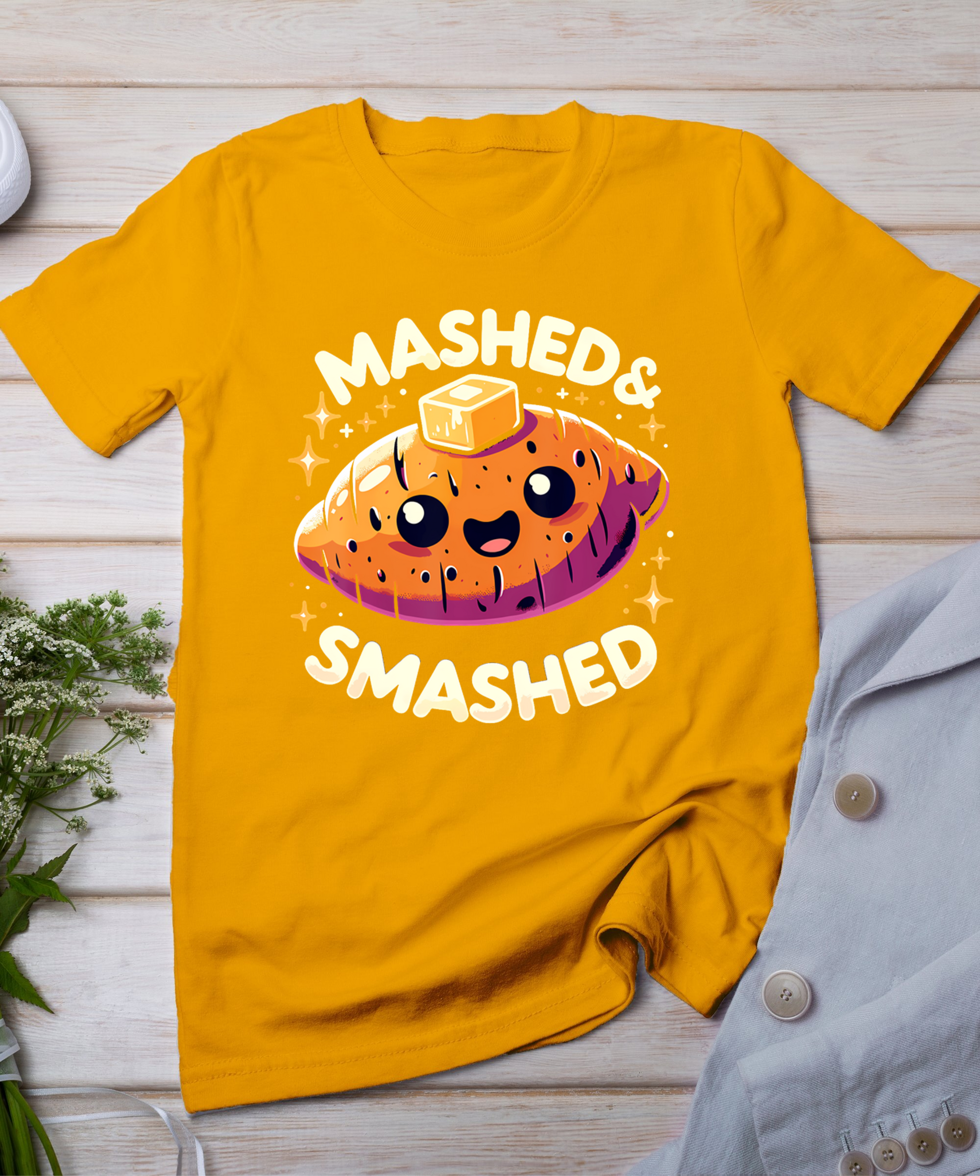 Thanksgiving Mashed  Smashed Funny Sweet Potato T-Shirt