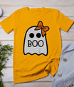 Toddler Ghost With Bow Boo Girls Halloween T-Shirt