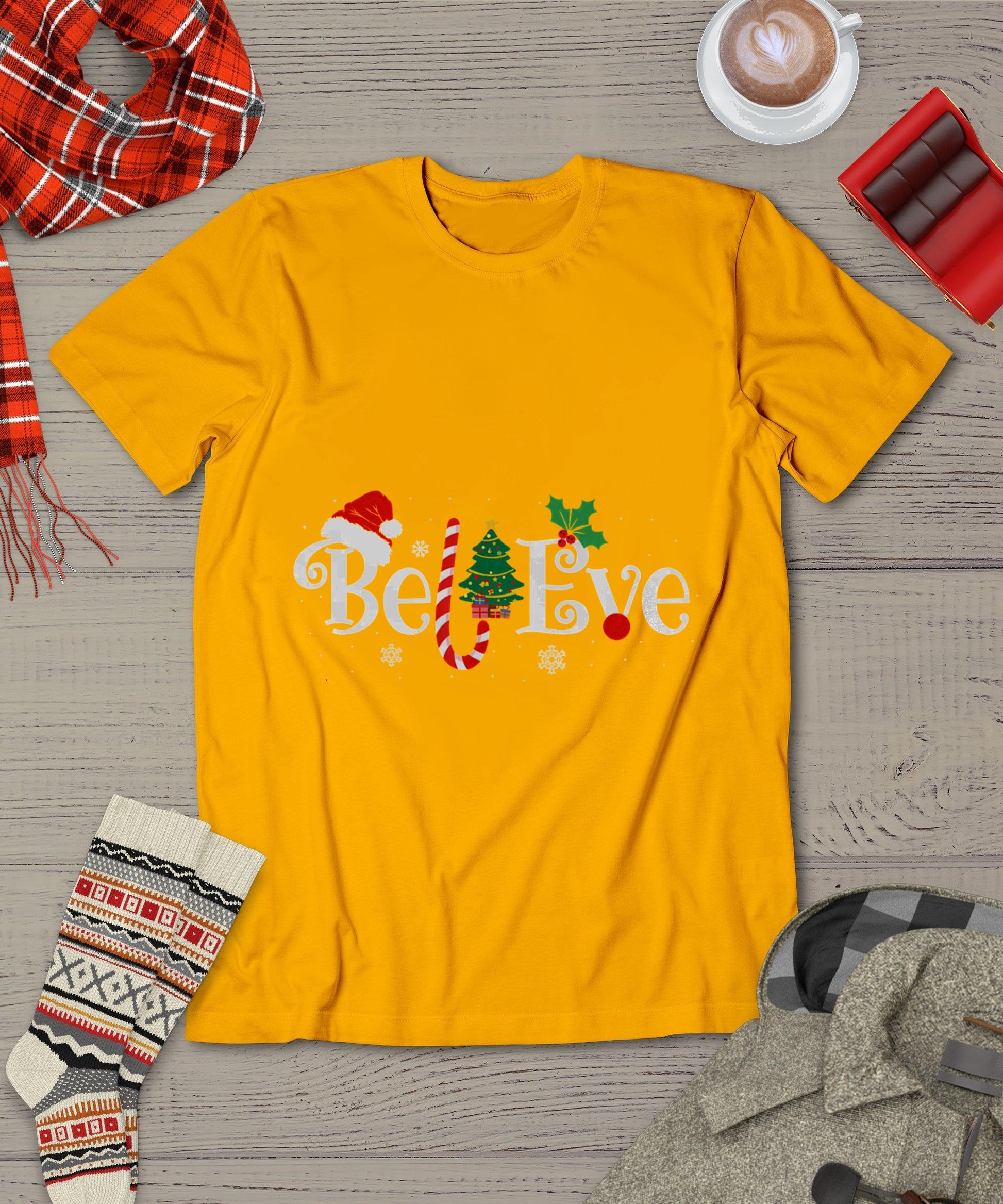 Best Believe Christmas Pajama Shirt Ever Xmas Family Funny T-Shirt