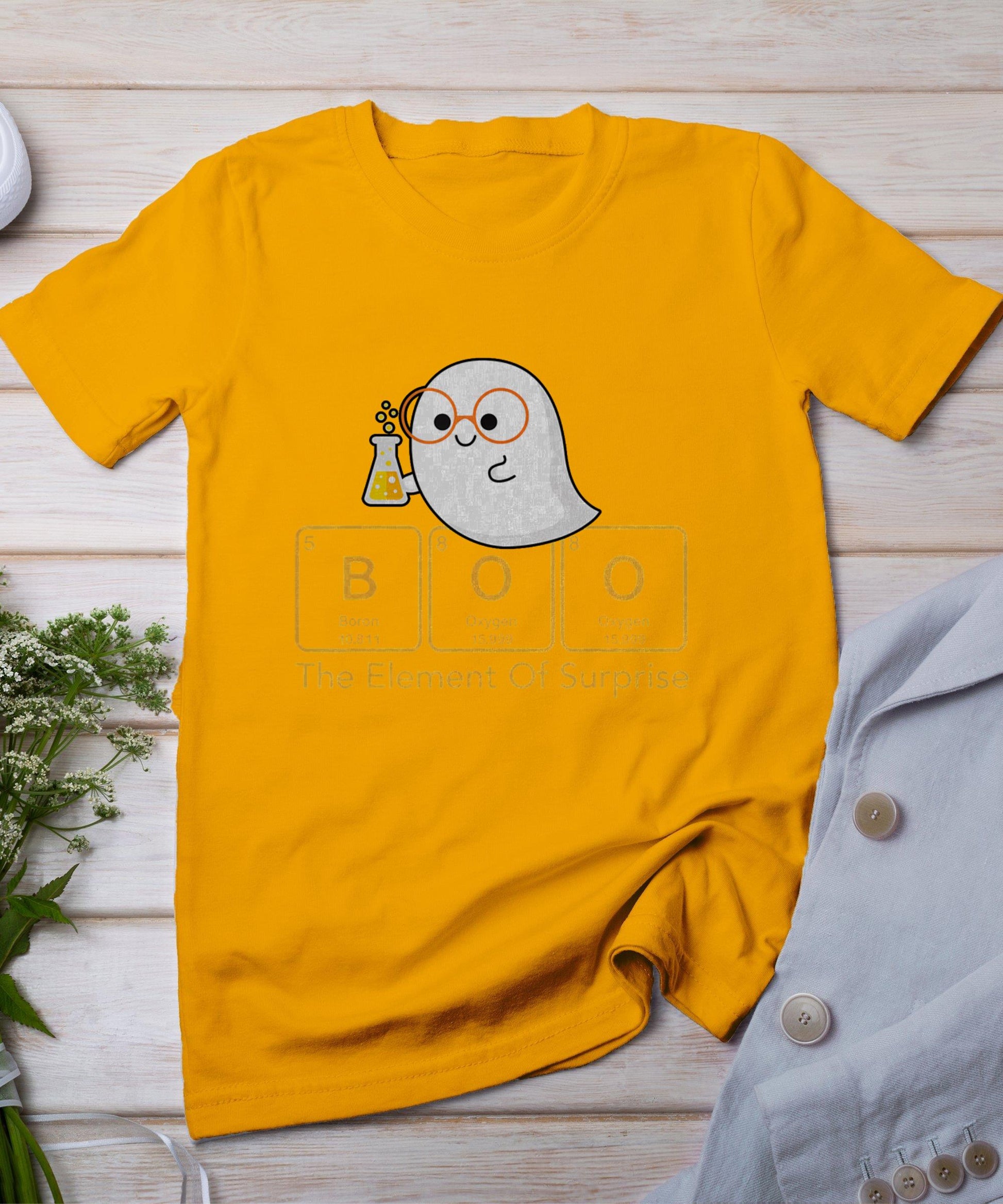 Chemistry Boo The Element Of Surprise Cute Chemist Halloween T-Shirt