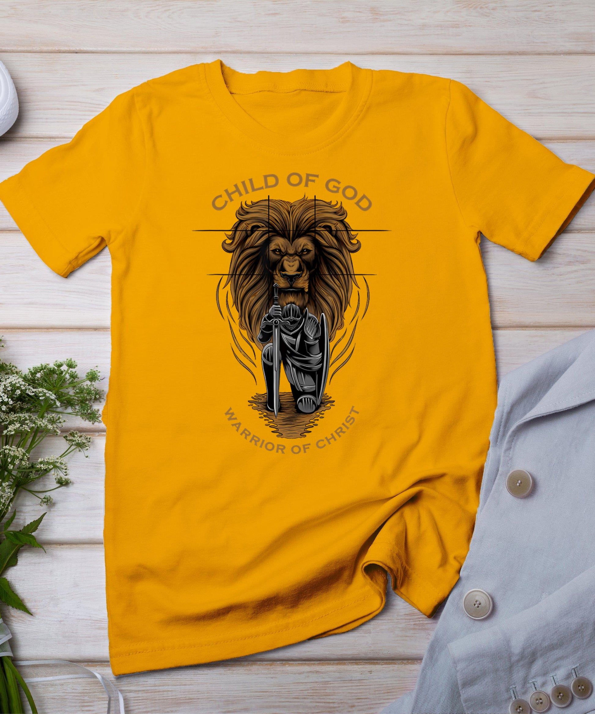 Child Of God Warrior Of Christ Jesus Christian Faith Graphic T-Shirt