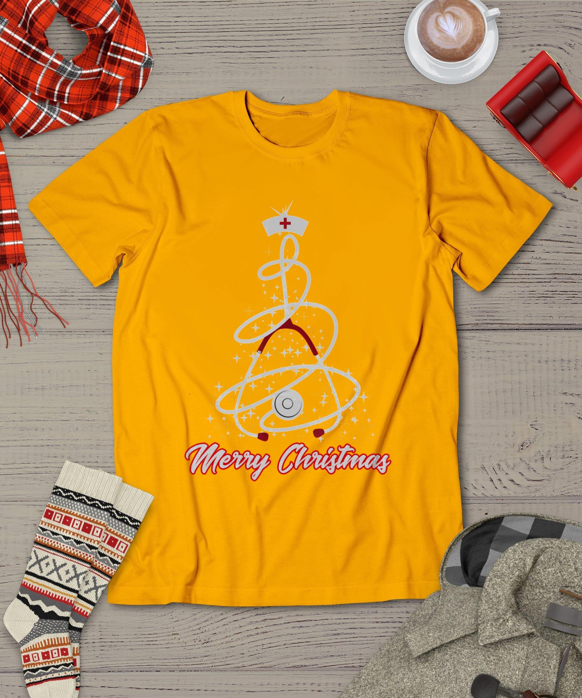 Merry Christmas Nurse Shirt Yuletide Practitioners Cute Gift T-Shirt