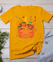 Cute Unicorn Pumpkin For Kids Halloween Thanksgiving T-Shirt