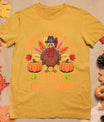 Thankful Grateful Blessed Turkey Women Happy Thanksgiving T-Shirt