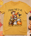 Scarecrow Happy Fall Y'All Pumpkin Thanksgiving Halloween T-Shirt