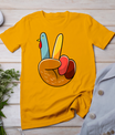 Turkey Peace Hand Sign Thanksgiving Thankful Women Kids Girl T-Shirt