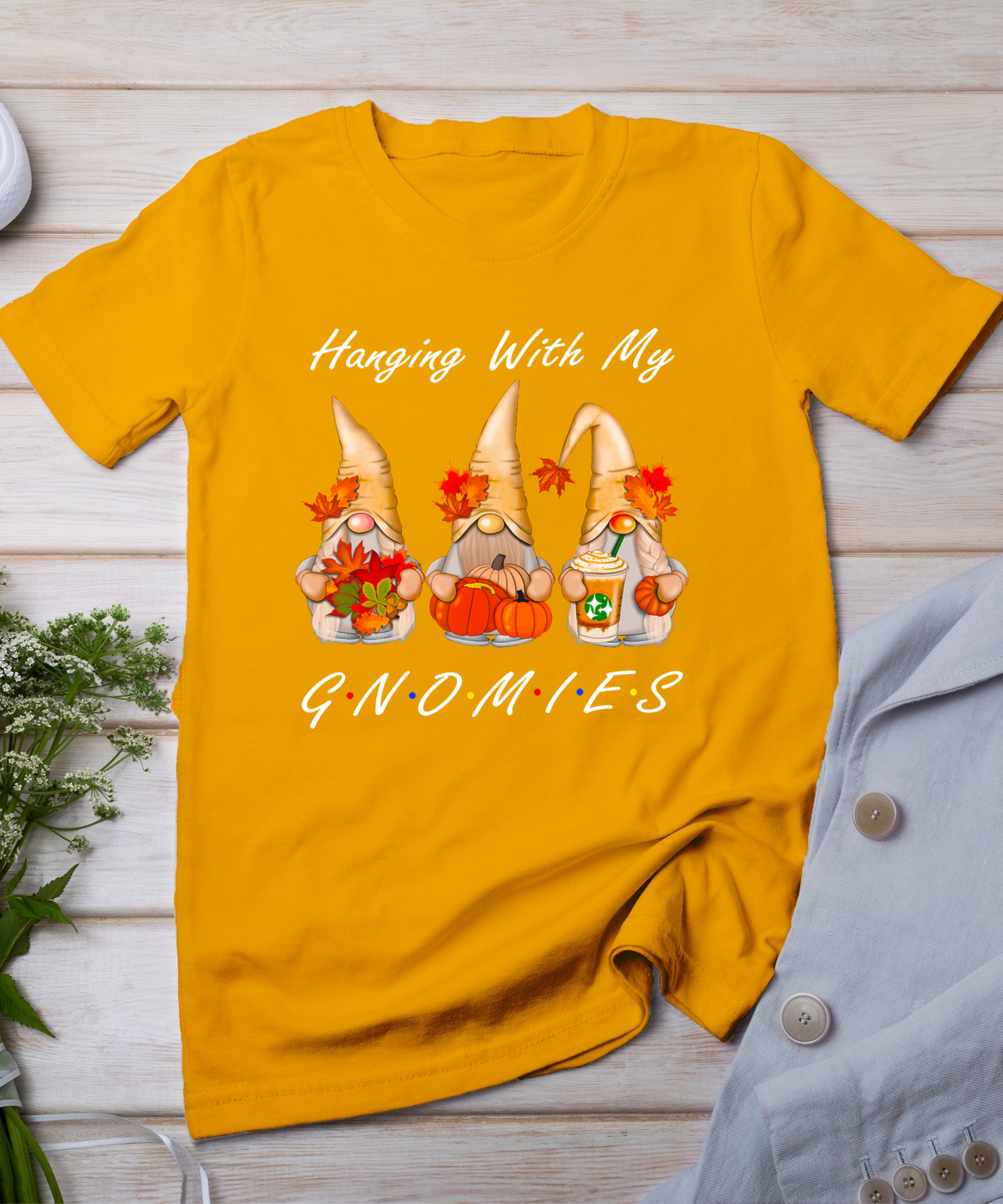 Funny Thanksgiving Shirts For Women Gnome - Gnomies Lover T-Shirt