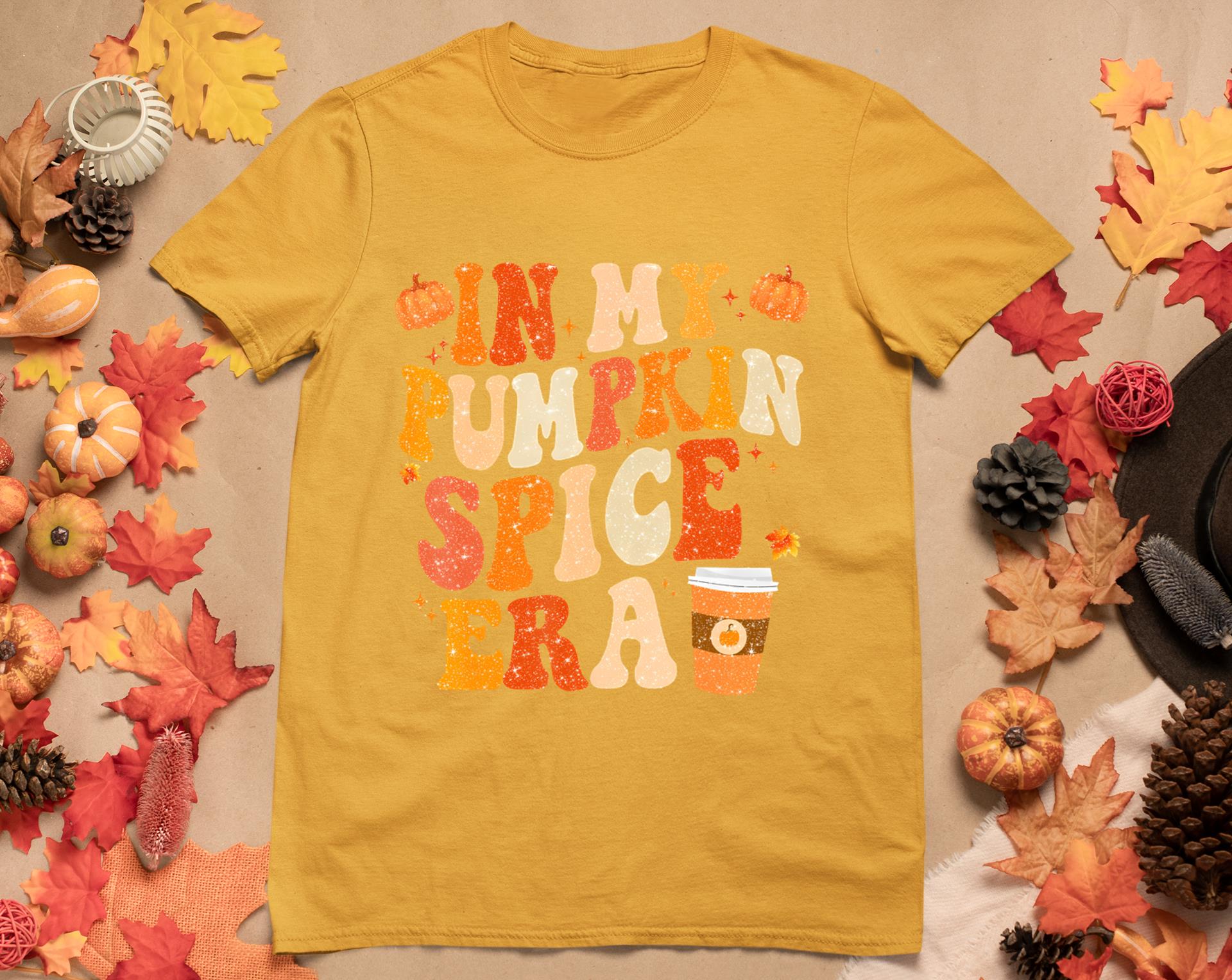 In My Pumpkin Spice Era Funny Retro Fall Vibes Thanksgiving T-Shirt