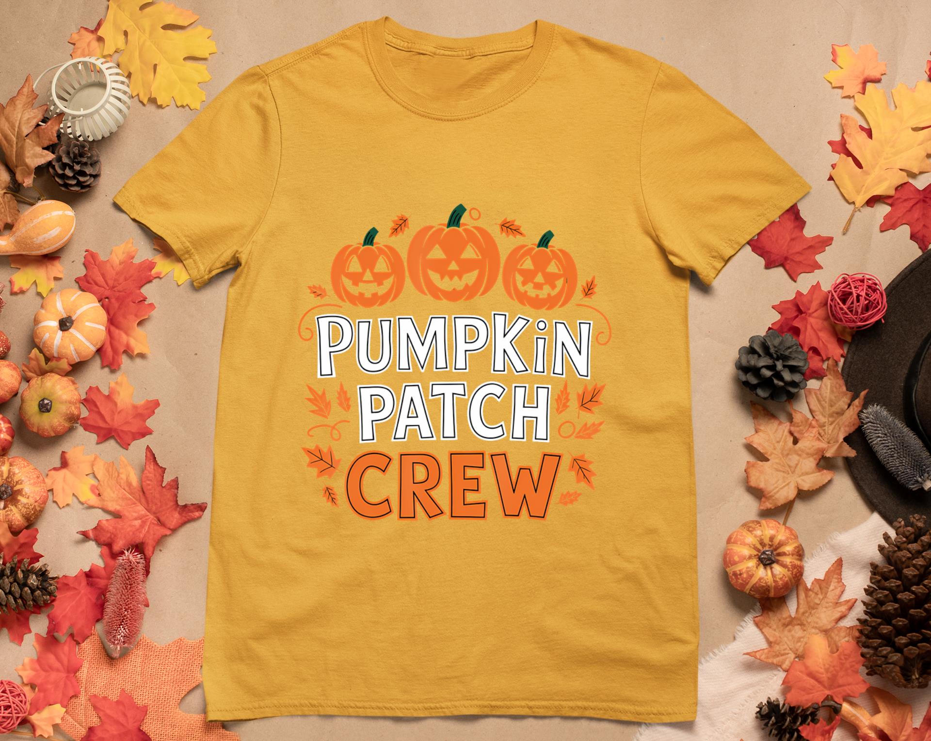 Pumpkin Patch Crew Funny Pumpkin Patch Squad Thanksgiving T-Shirt