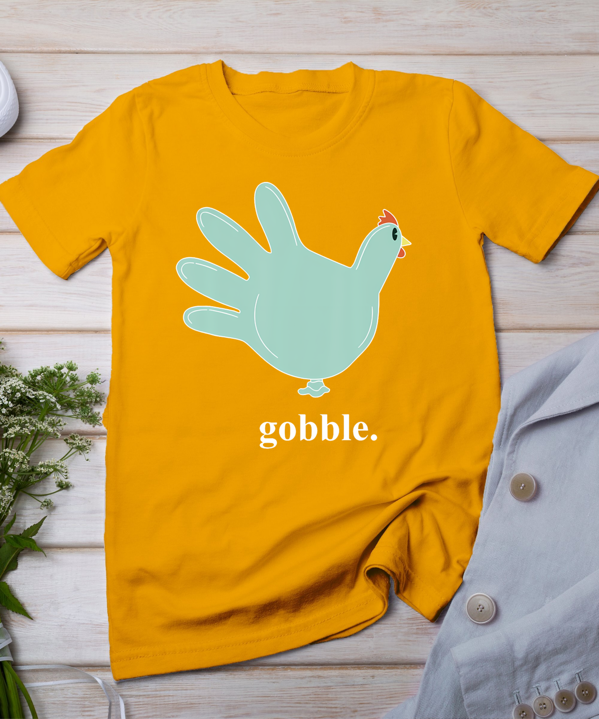 Turkey Glove Gobble Thanksgiving Thankful Nurse T-Shirt