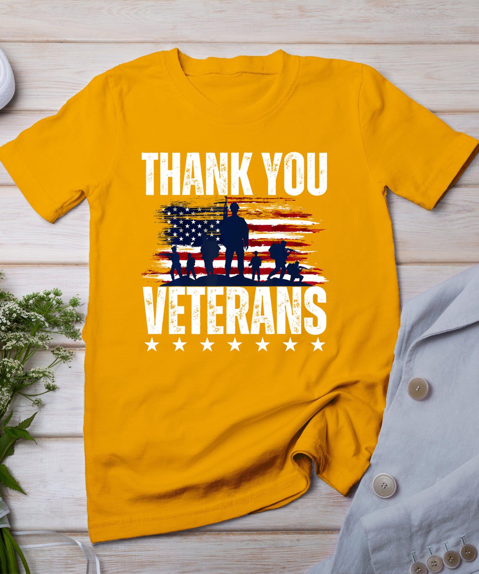 Thank You Veterans Day Memorial Day Partiotic Military Usa T-Shirt