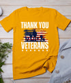 Thank You Veterans Day Memorial Day Partiotic Military Usa T-Shirt