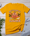 One Thankful Teacher Thanksgiving Retro Groovy Fall Teachers T-Shirt