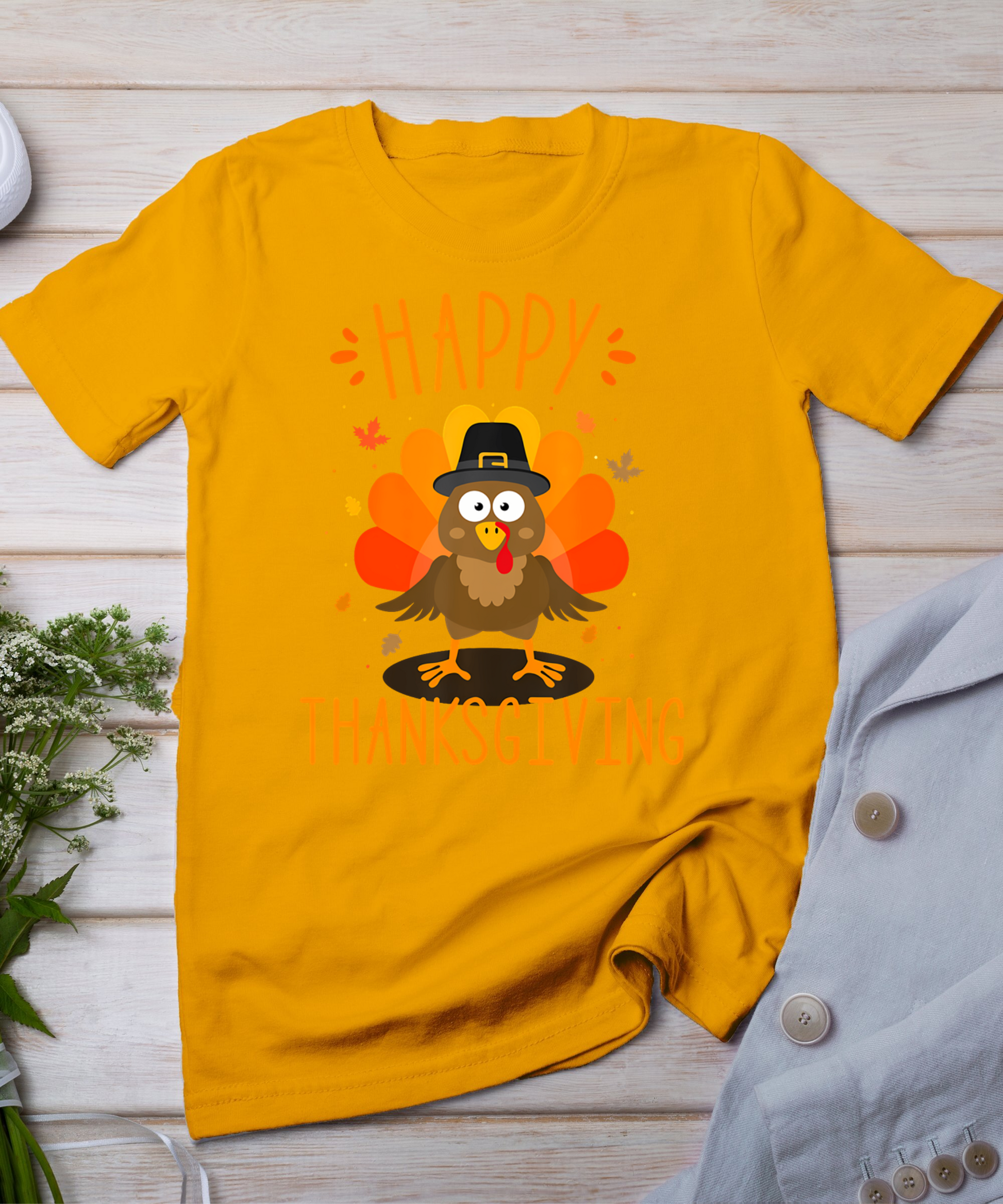 Happy Thanksgiving For Turkey Day Family Dinner T-Shirt