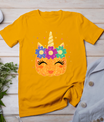 Unicorn Pumpkin Halloween Thanksgiving Girls Kids T-Shirt