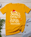 Santa's Favorite Nurse Practitioner Christmas Np Rn Nursing T-Shirt