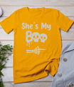 Matching Halloween Pajama Couples Shes My Boo Skull Face T-Shirt