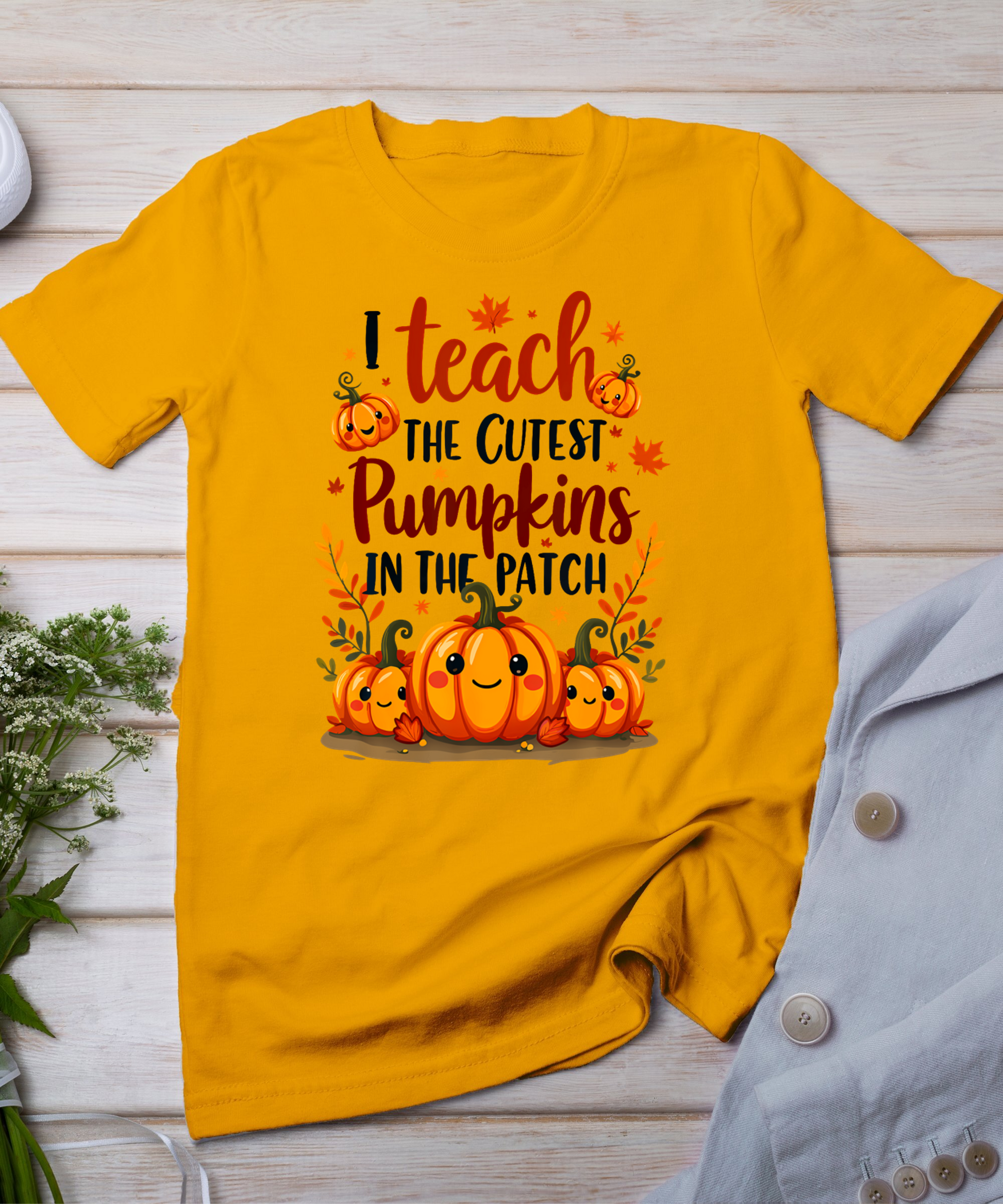 I Teach The Cutest Pumpkins In The Patch For Kids Women T-Shirt