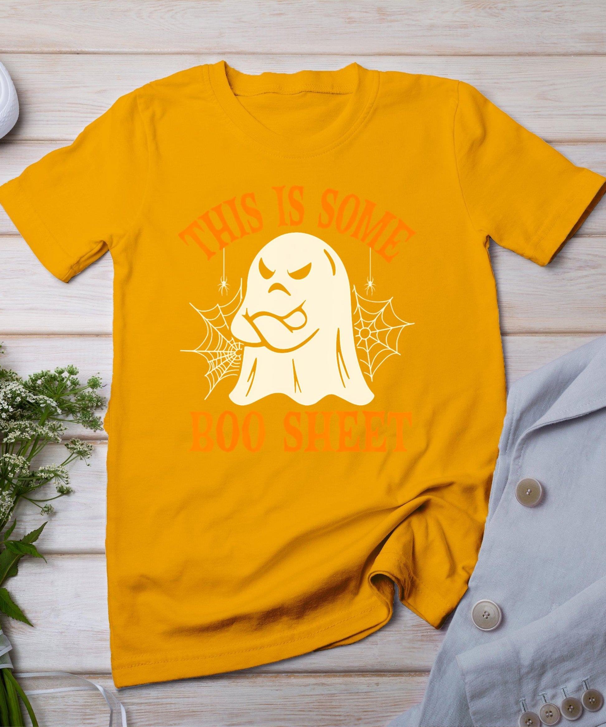 This Is Some Boo Sheet Ghost Retro Funny Halloween Costume T-Shirt