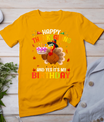 Happy Thanksgiving And Yes It's My Birthday Cute Turkey Kids T-Shirt