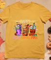 Happy Hallothanksmas Halloween Thanksgiving Christmas T-Shirt