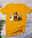 Retro Funny Ghost And Witch Corgi Dog Pumpkin Halloween Cute T-Shirt