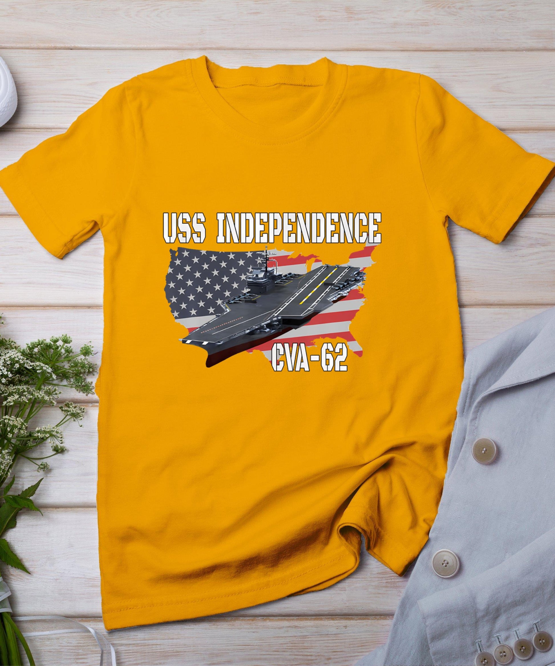 Uss Independence Cva-62 Aircraft Carrier Veterans Day T-Shirt