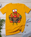 Nurse Turkey Thanksgiving Scrub Top For Nurses Fall Women T-Shirt