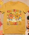 Retro Fall In Love With Learning Autumn Pumpkin Teacher T-Shirt