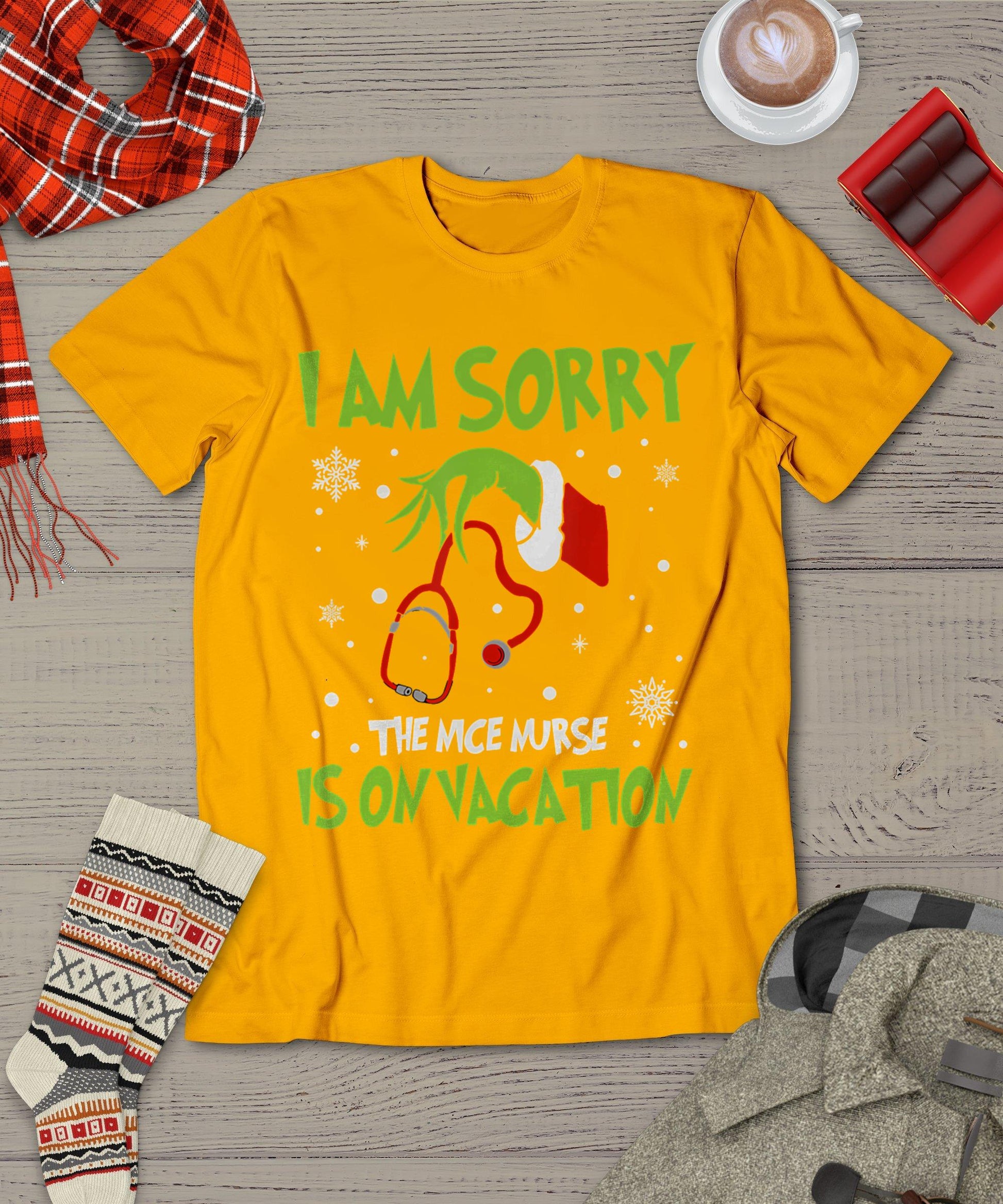 Christmas I Am Sorry The Nice Nurse Is On Vacation T-Shirt