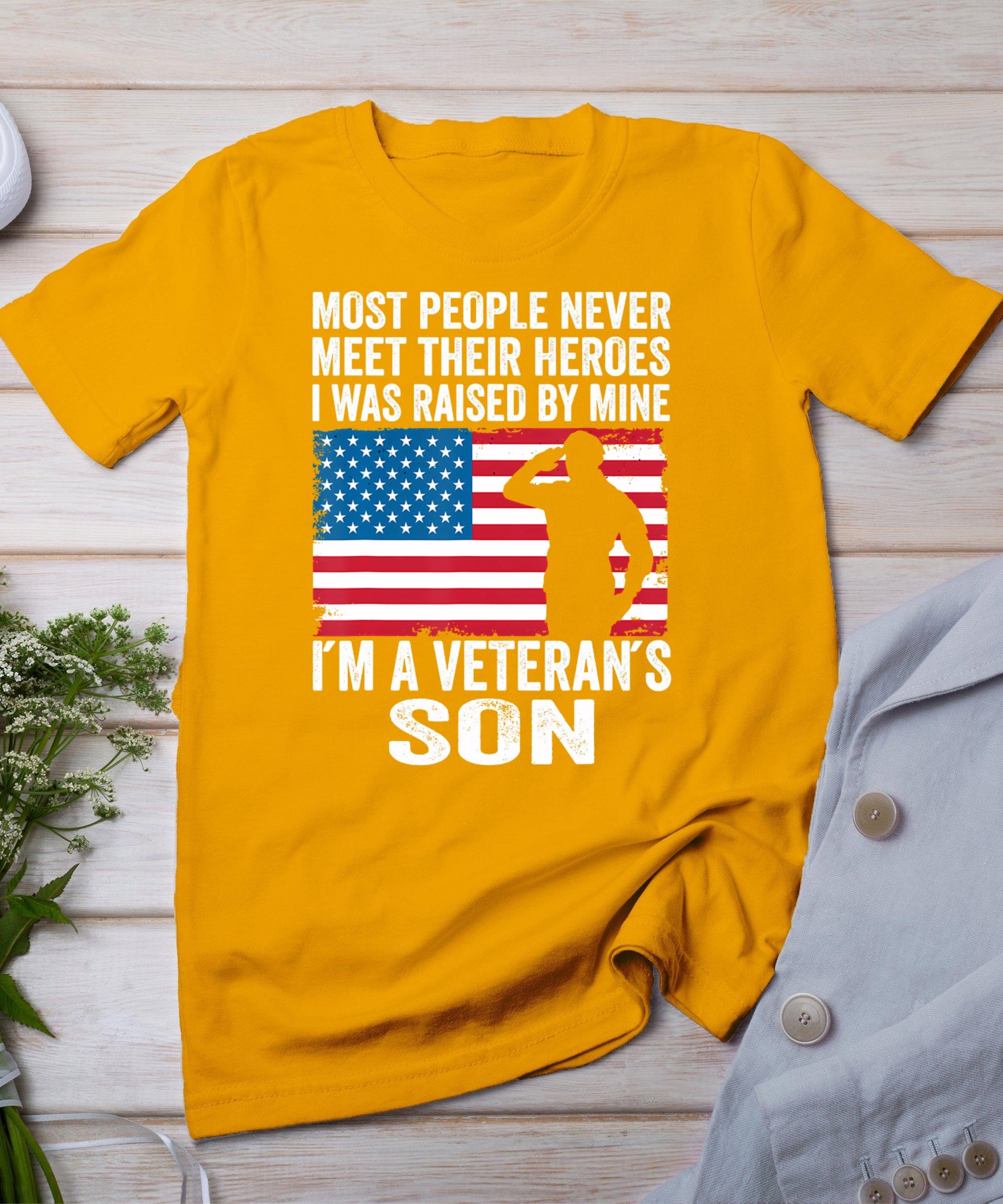 American Proud Veteran Son Veterans Day Memorial Day T-Shirt