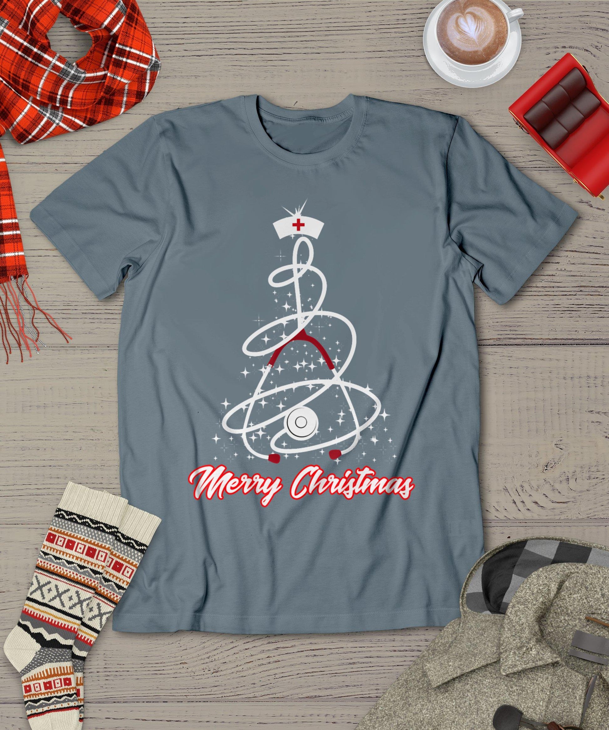 Merry Christmas Nurse Shirt Yuletide Practitioners Cute Gift T-Shirt