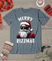 Funny Merry Rizzmas Christmas Rizz Santa Claus Charisma Cool T-Shirt