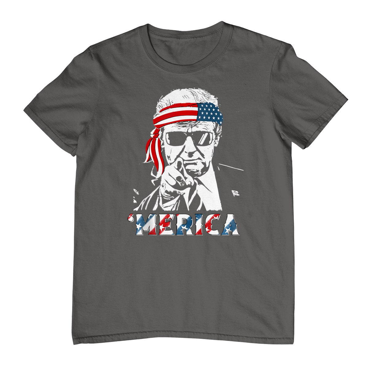 'Merica Trump Happy 4th Of July Trump American Flag T-Shirt