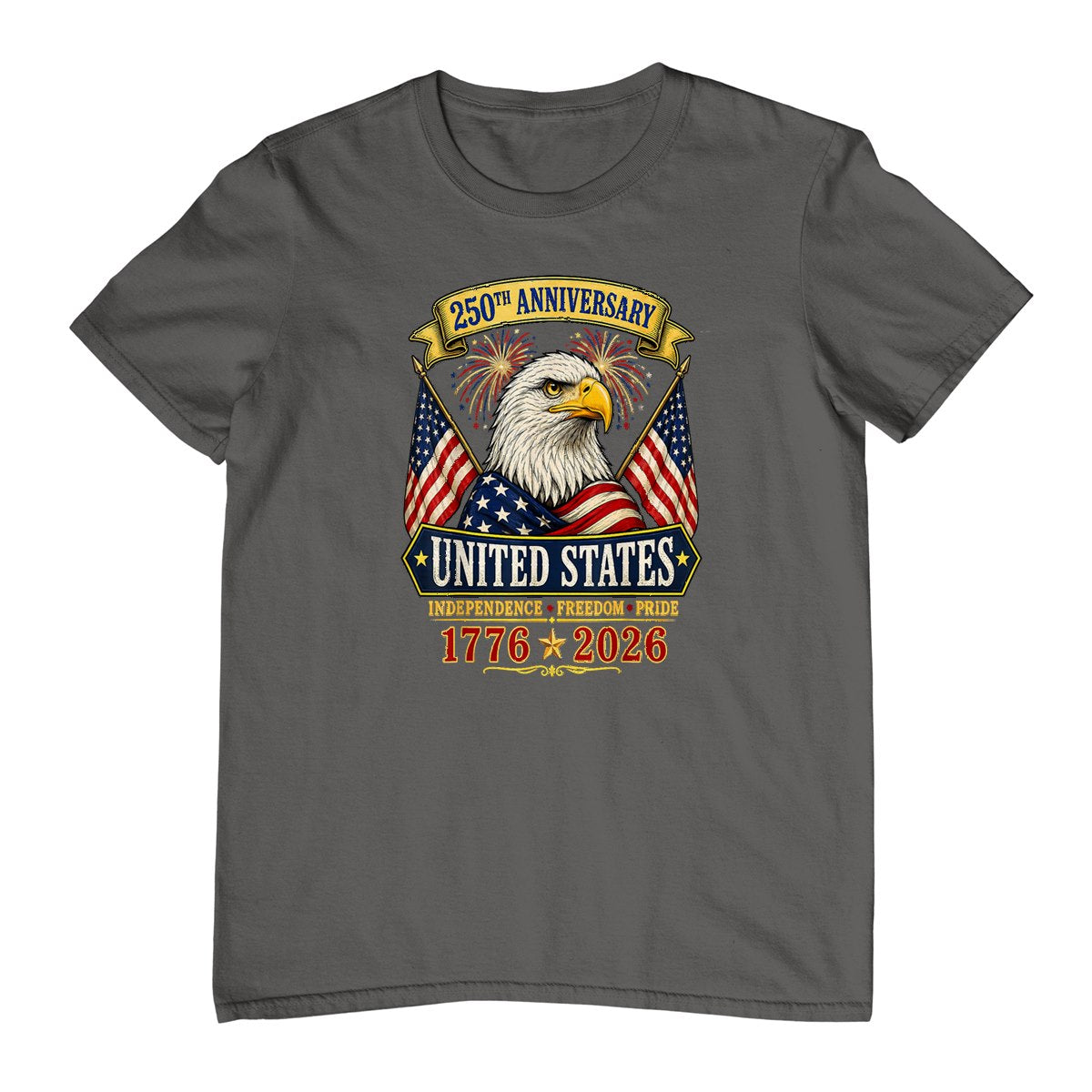 USA Independence 250th Anniversary 1776 2026 Patriotic Eagle T-Shirt