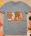 Retro Mama Coquette Bows Leopard Mom Fall Thanksgiving Women T-Shirt