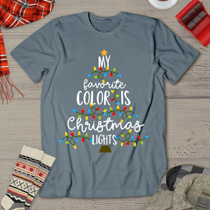 My Favorite Color Is Christmas Lights Kids Boy Women T-Shirt