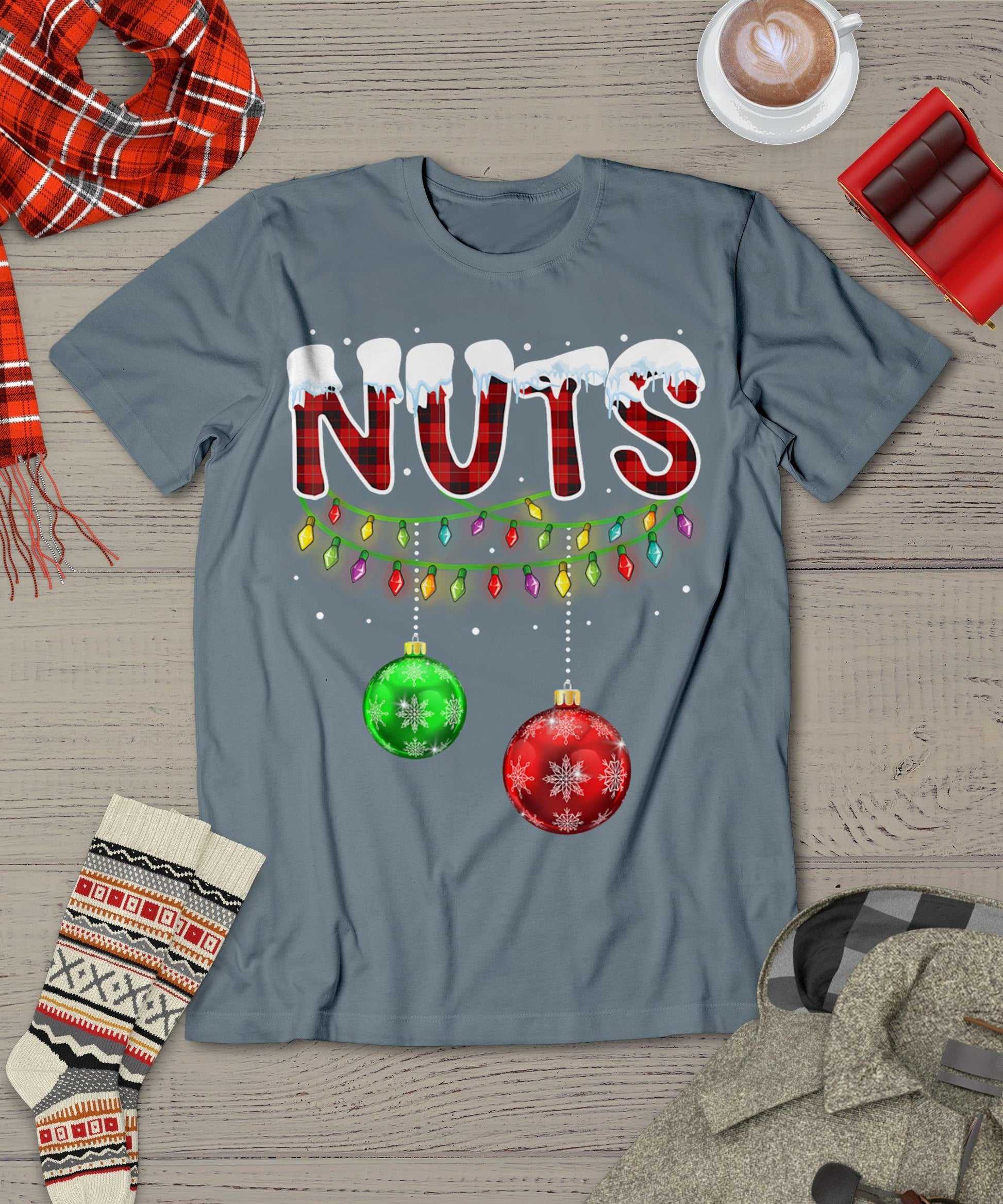 Chest Nuts Funny Matching Chestnuts Christmas Couples Nuts T-Shirt